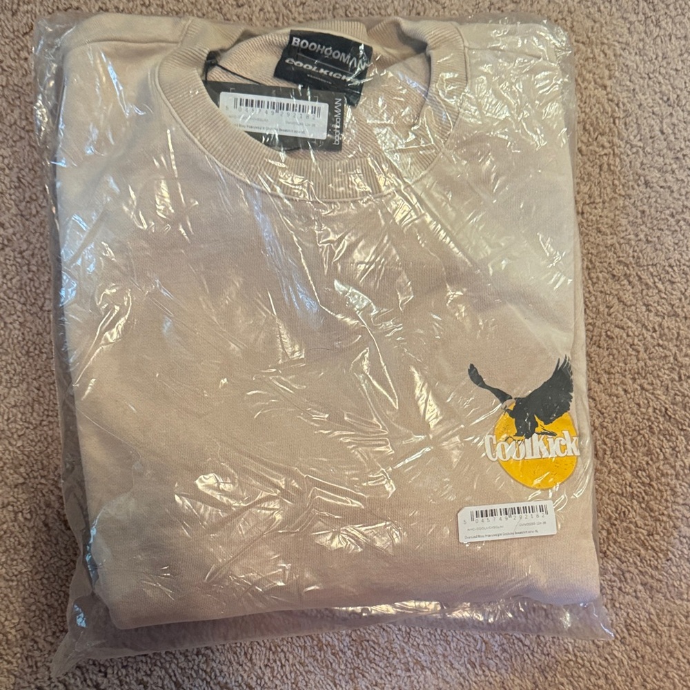 BoohooMAN  coolkicks collab Beige Sweatshirt with Graphic